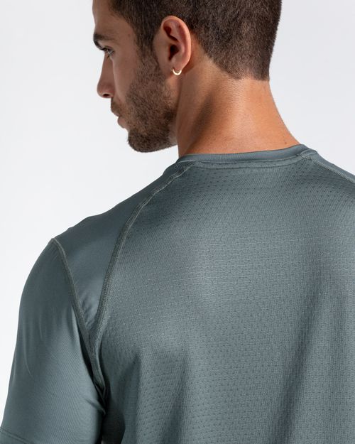Camiseta Deportiva Manga Corta,  Color Verde  Para Hombre