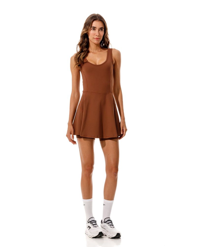 Vestido Deportivo,  Color Chocolate  Para Mujer