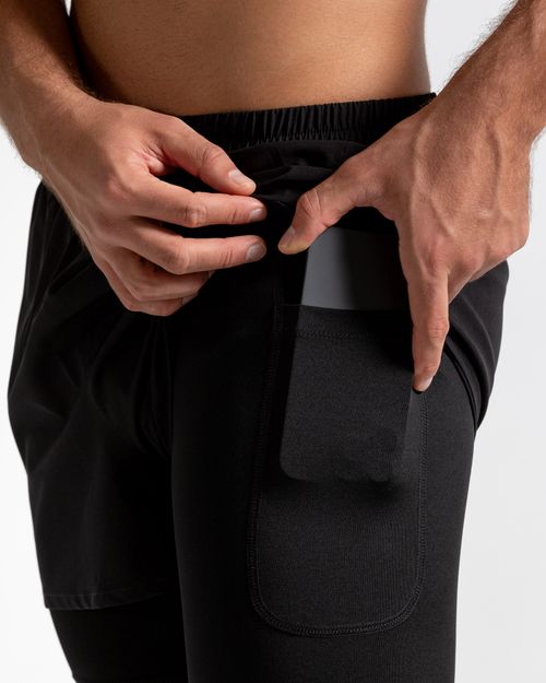 Pantaloneta Running, Color Negro Para Hombre
