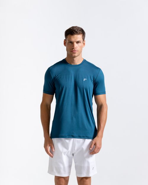 Camiseta Deportiva Manga Corta,  Color Petroleo Para Hombre