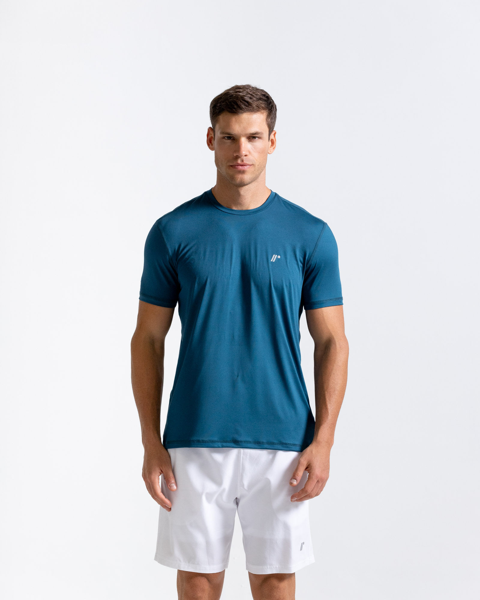 Camiseta Deportiva Manga Corta,  Color Petroleo Para Hombre