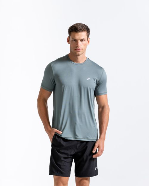 Camiseta Deportiva Manga Corta,  Color Verde  Para Hombre