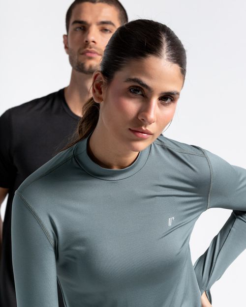 Camibuzo Origen Cuello Alto Deportivo, Color Verde Laurel Para Mujer