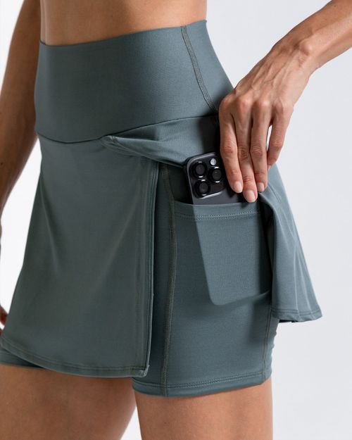 Falda Deportiva,  Color Verde Laurel Para Mujer