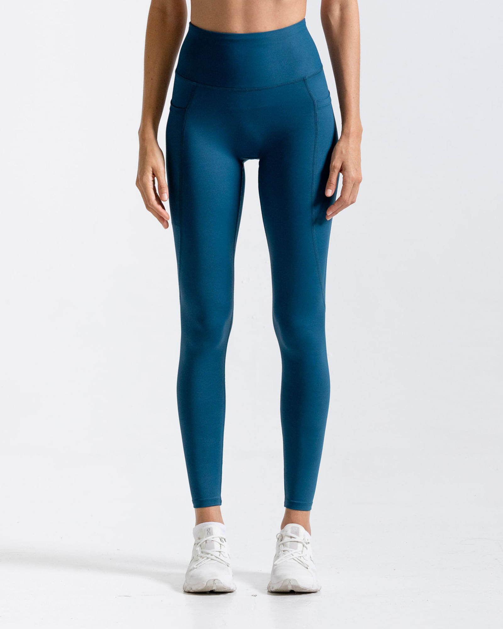 Licra Larga Powernet,  Color Petroleo Para Mujer