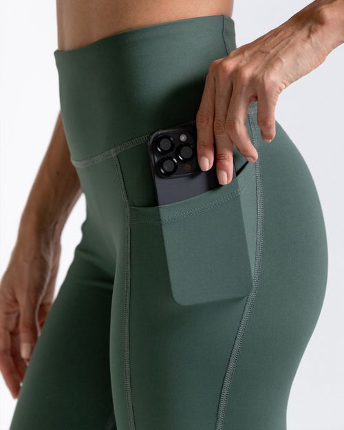 Licra Larga Powernet,  Color Verde Laurel Para Mujer