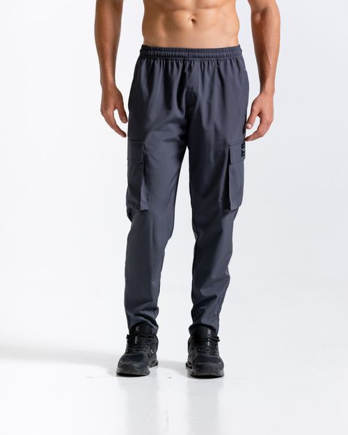 Pantalón Tipo Cargo,  Color Gris Oscuro  Para Hombre