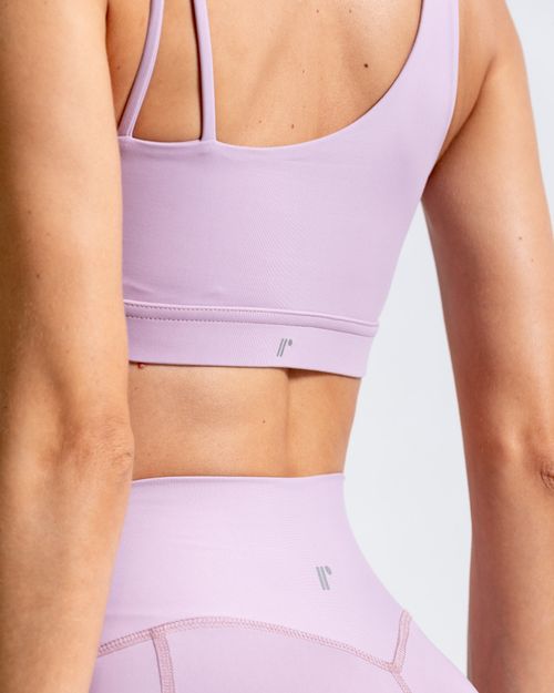Top  Deportivo Asimetrico,  Color Mora Para Mujer