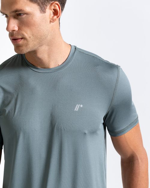 Camiseta Deportiva Manga Corta,  Color Verde  Para Hombre