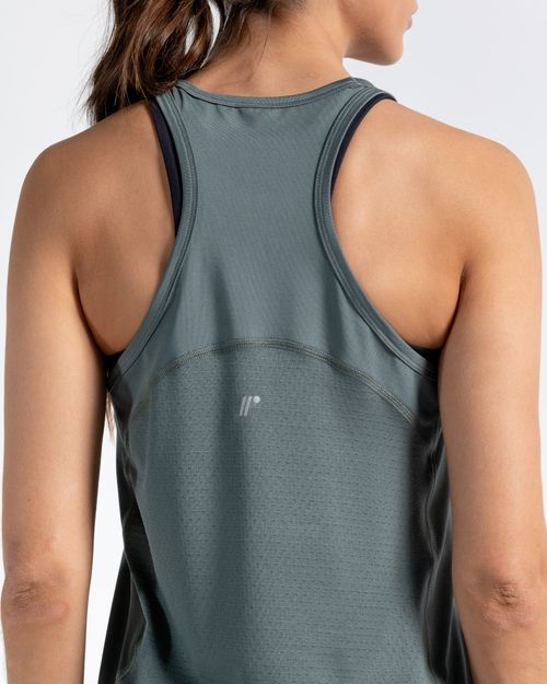 Esqueleto Con Bloques En Malla,  Color Verde Laurel Para Mujer