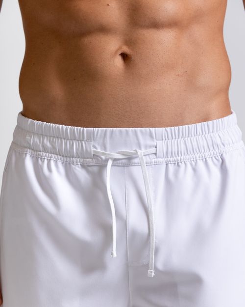 Pantaloneta Deportiva,  Color Blanco Para Hombre