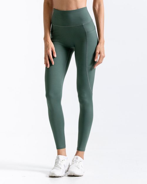 Licra Larga Powernet,  Color Verde Laurel Para Mujer