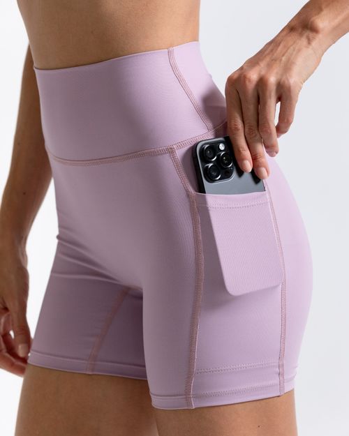 Licra Corta Deportiva,  Color Mora Para Mujer