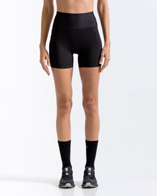 Licra Corta Deportiva,  Color Negro  Para Mujer