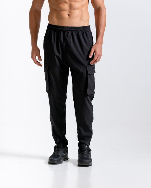 Pantalón Tipo Cargo,  Color Negro  Para Hombre