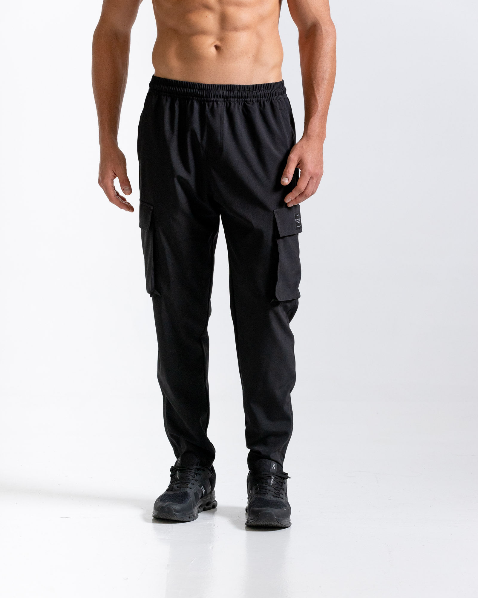 Pantalón Tipo Cargo,  Color Negro  Para Hombre
