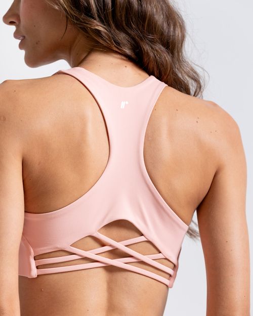 Top Con Tiras Cruzadas,  Color Coral  Para Mujer