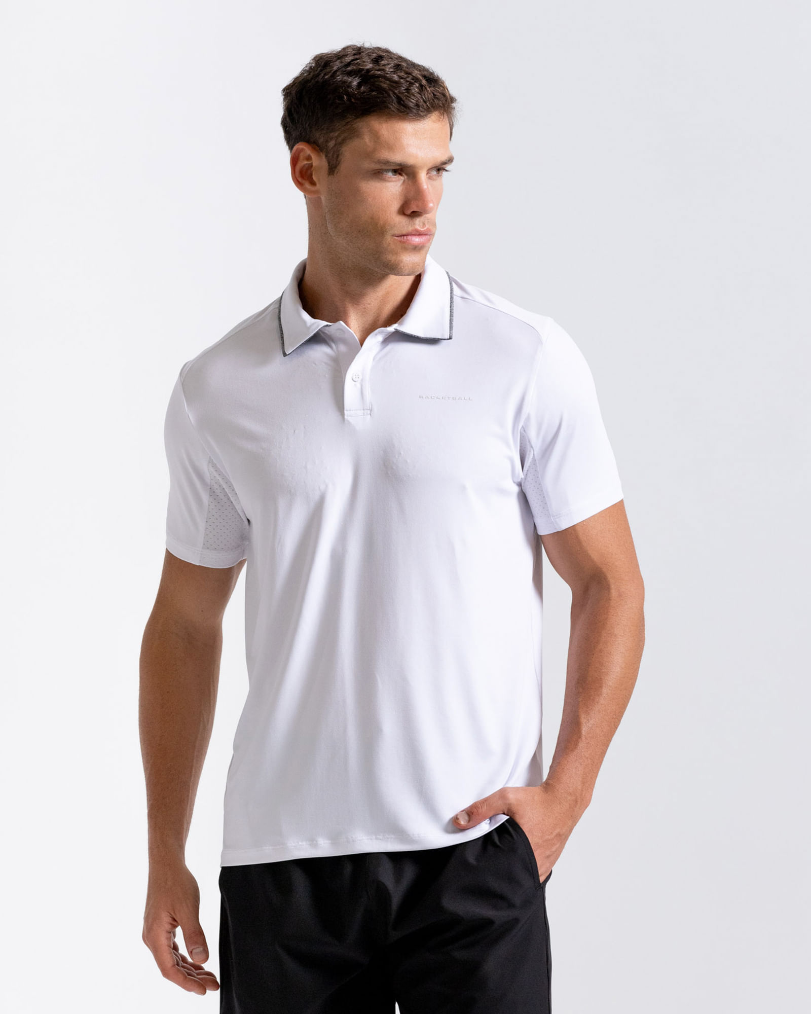 Camiseta Polo,  Color Blanco Para Hombre