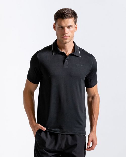 Camiseta Polo,  Color Negro  Para Hombre