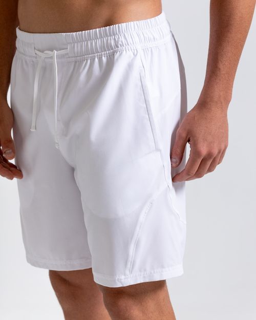 Pantaloneta Deportiva,  Color Blanco Para Hombre