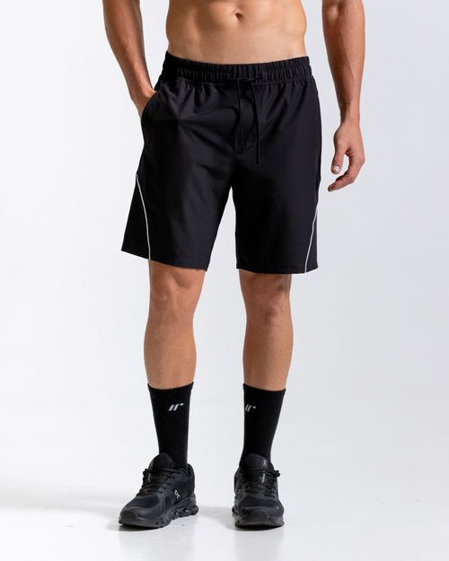 Pantaloneta Deportiva,  Color Negro  Para Hombre