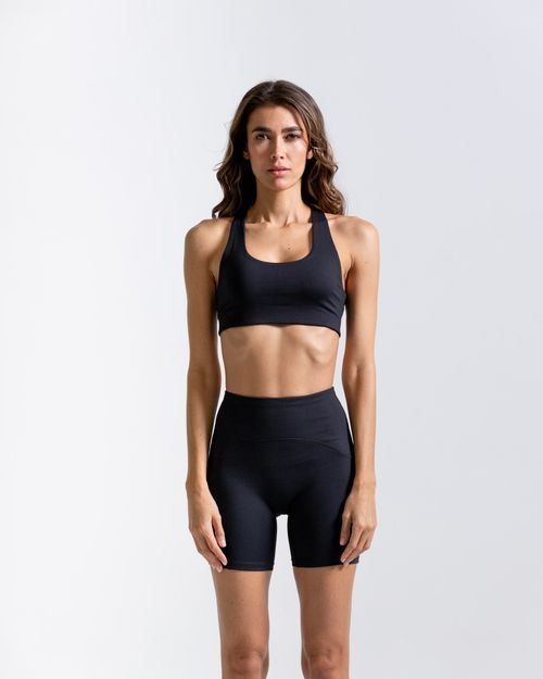 Top Con Tiras Cruzadas,  Color Negro  Para Mujer