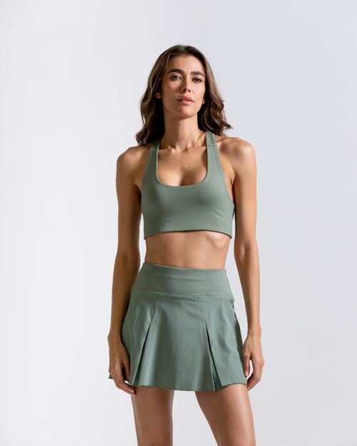 Top Con Tiras Cruzadas,  Color Verde  Para Mujer