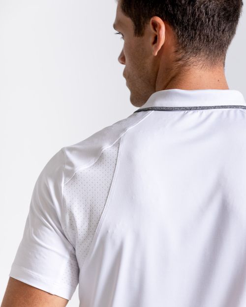 Camiseta Polo,  Color Blanco Para Hombre