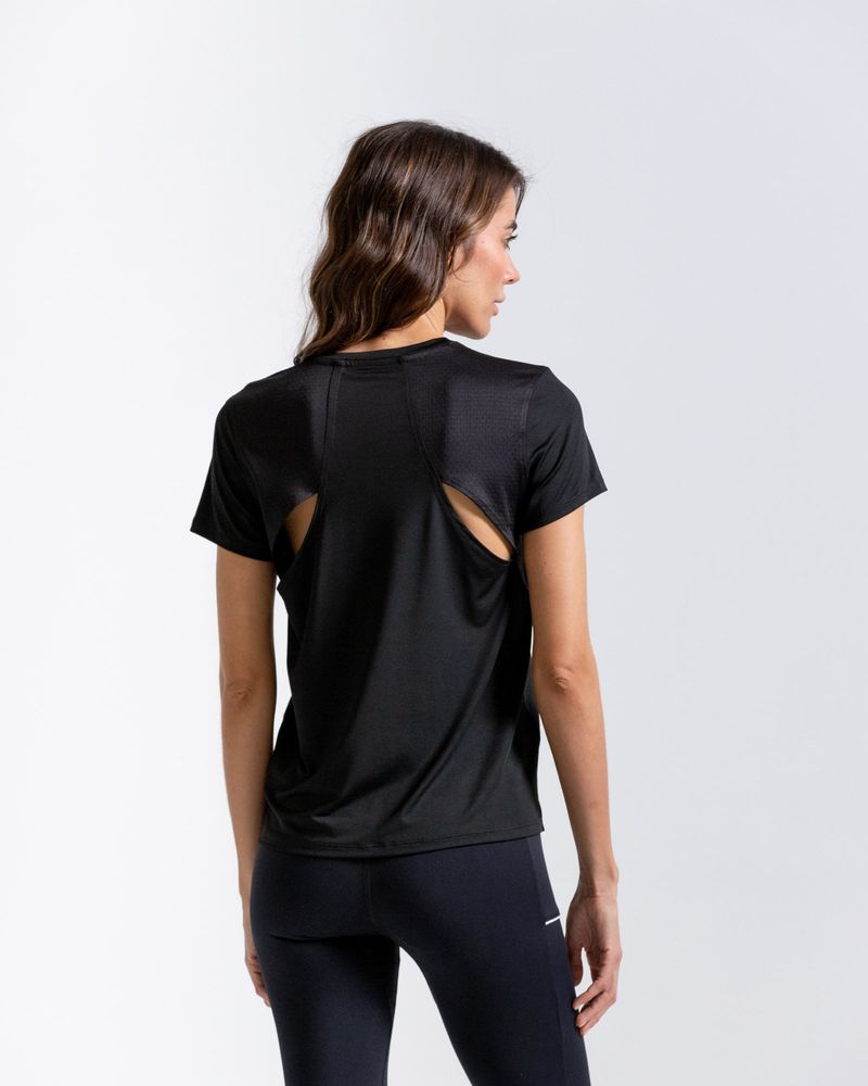 Camiseta--Bloques-En-Malla--Color-Negro--Para-Mujer