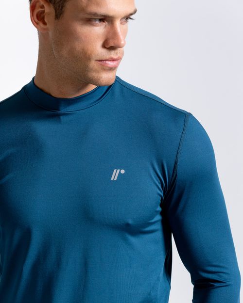 Camibuzo Protección Uv,  Color Petroleo Para Hombre