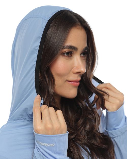 Chaqueta Rompeviento,  Color Azul Lavanda Para Mujer