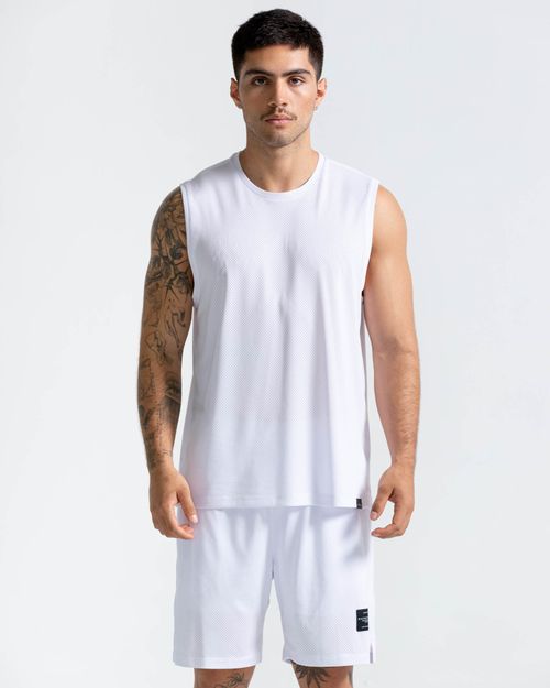 Esqueleto En Malla,  Color Blanco Para Hombre