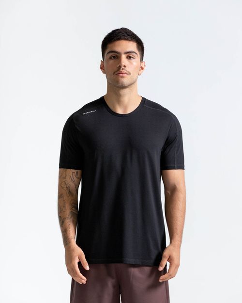 Camiseta Manga Corta Con Estampado,  Color Negro  Para Hombre