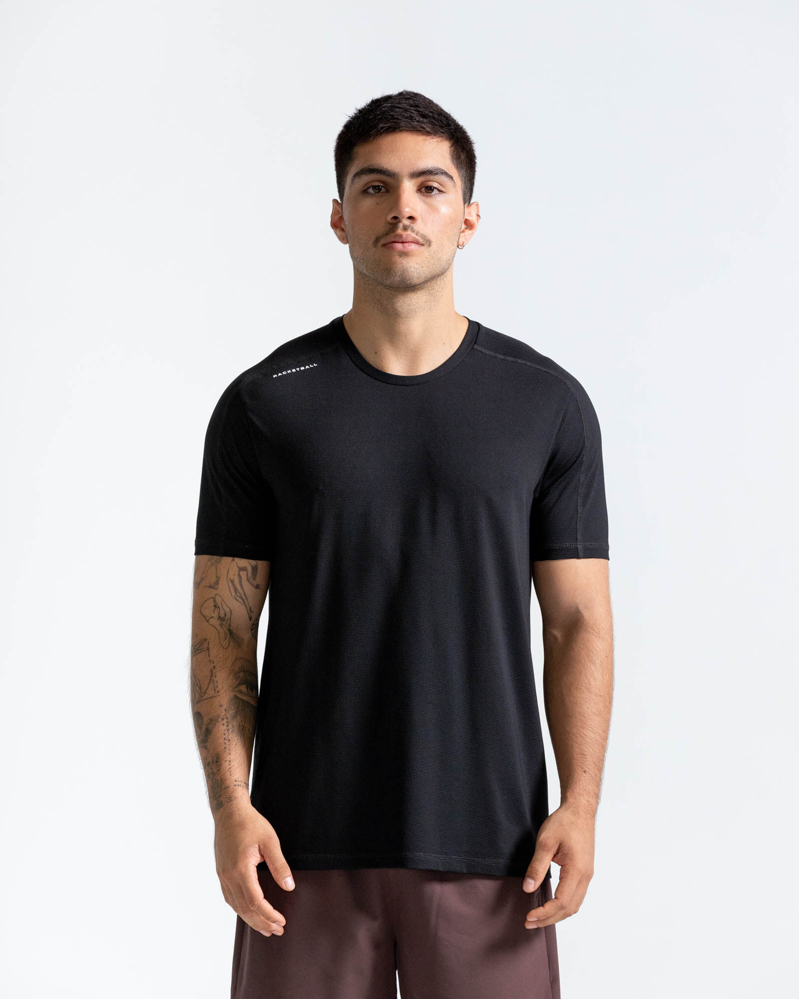Camiseta Manga Corta Con Estampado,  Color Negro  Para Hombre
