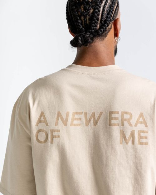Camiseta Oversize,  Color Arena  Para Hombre