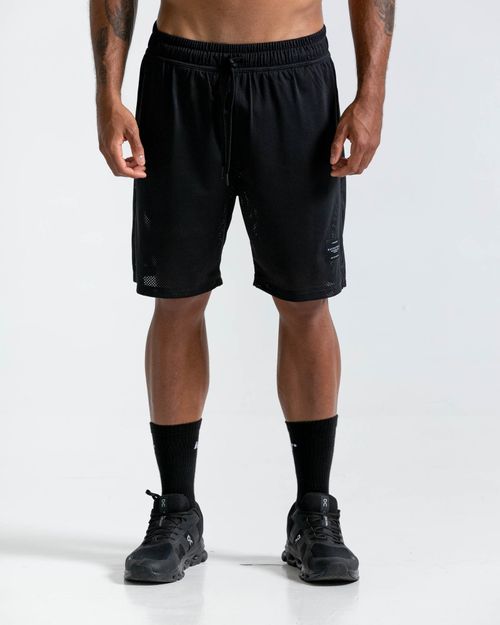 Pantaloneta En Malla,  Color Negro  Para Hombre