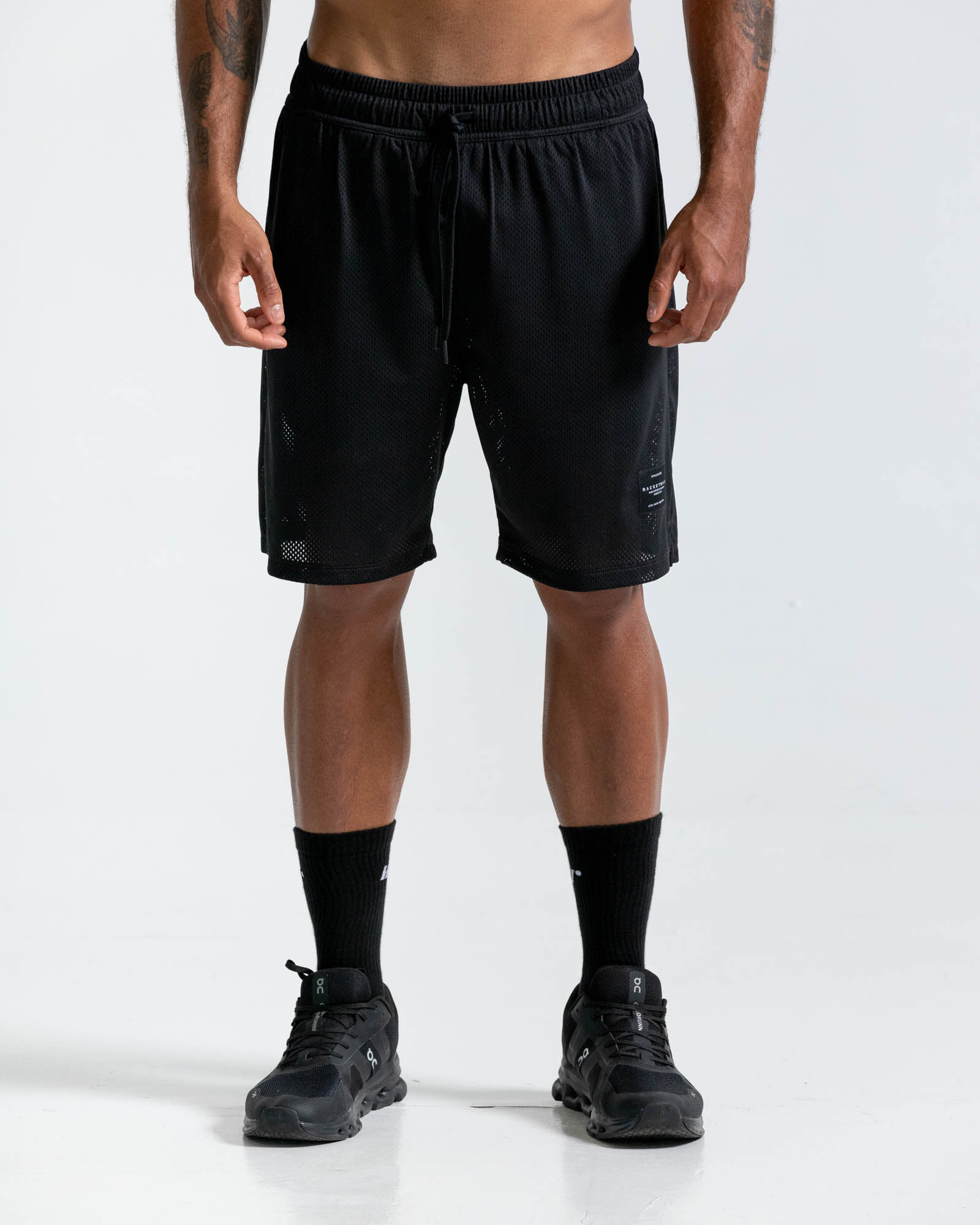 Pantaloneta En Malla,  Color Negro  Para Hombre
