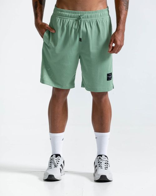 Pantaloneta En Malla,  Color Verde  Para Hombre
