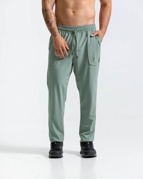 Pantalón Con Cierre Funcional,  Color Verde  Para Hombre