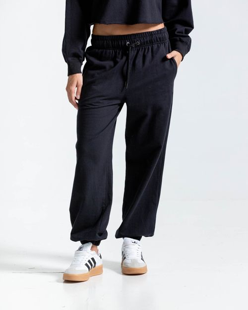 Jogger Tiro Alto,  Color Negro  Para Mujer