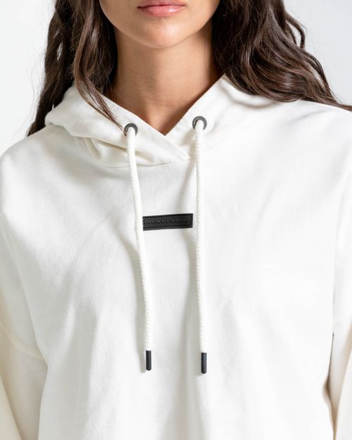 Buzo Corto Oversize,  Color Marfil Para Mujer