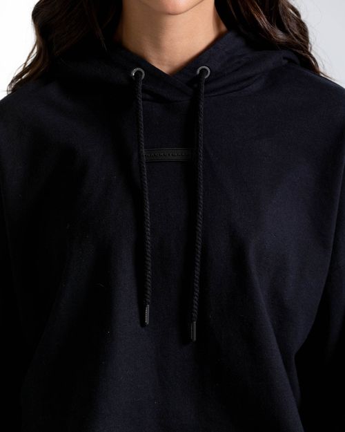 Buzo Corto Oversize,  Color Negro  Para Mujer