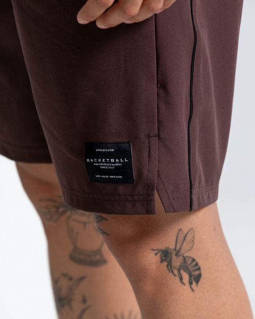 Pantaloneta Con Vivos En Contraste,  Color Cafe Para Hombre