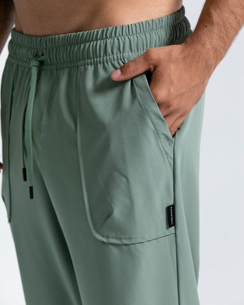 Pantalón Con Cierre Funcional,  Color Verde  Para Hombre