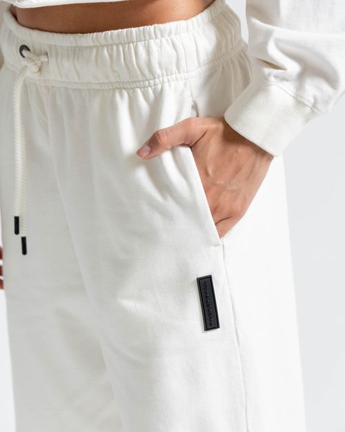 Jogger Tiro Alto,  Color Marfil Para Mujer