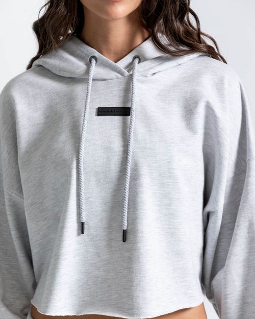 Buzo Corto Oversize,  Color Jaspe  Para Mujer