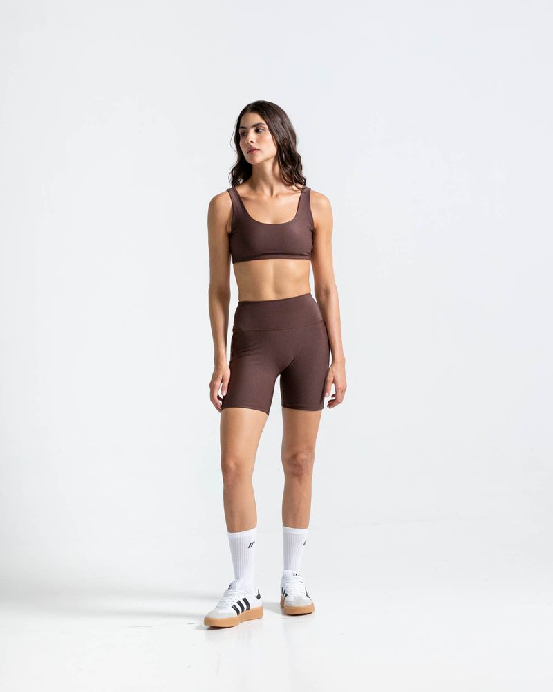 Short-Deportivo--Color-Cafe-Para-Mujer