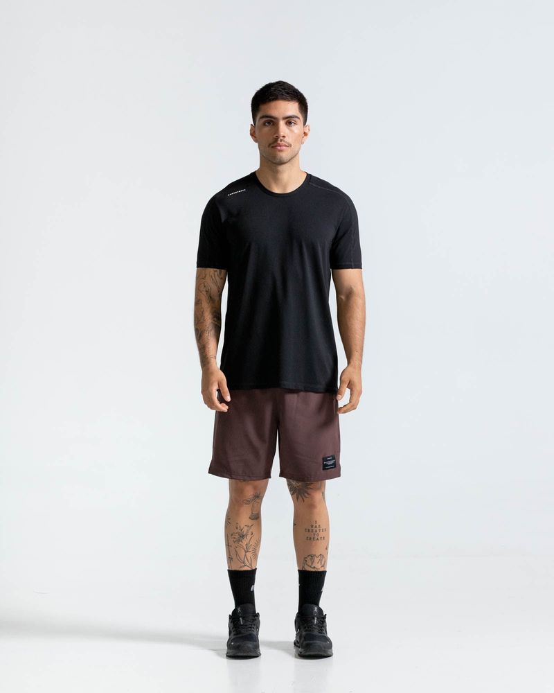Camiseta-Manga-Corta-Con-Estampado--Color-Negro--Para-Hombre