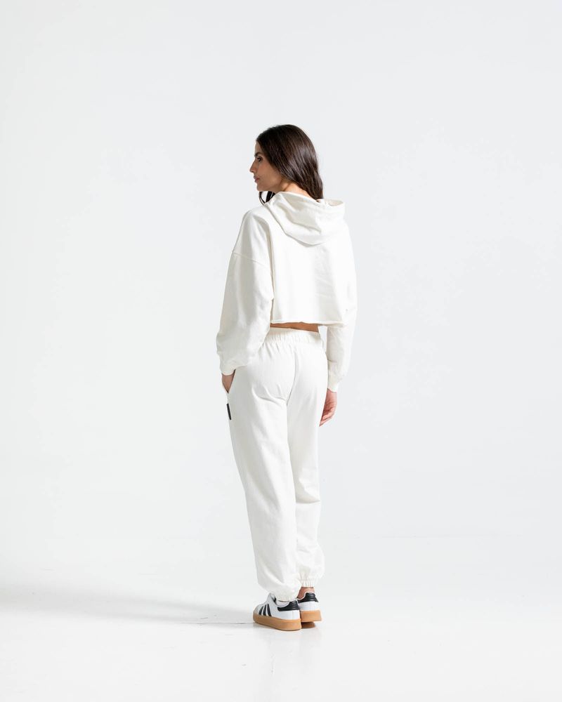 Buzo Corto Oversize,  Color Marfil Para Mujer