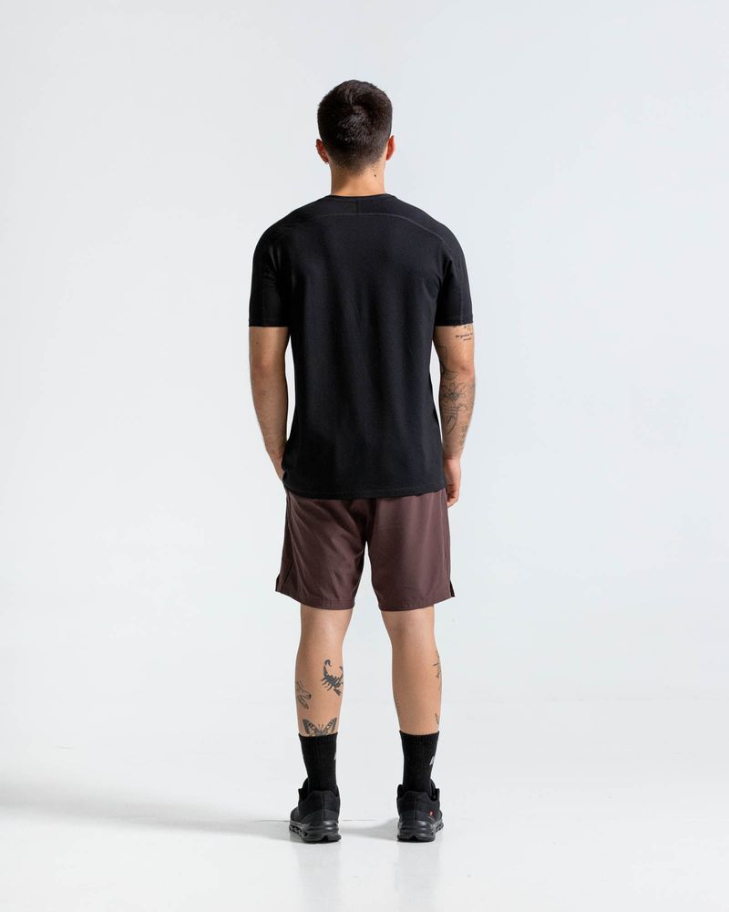 Camiseta-Manga-Corta-Con-Estampado--Color-Negro--Para-Hombre